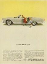 1963 Lincoln Continental convertible ad